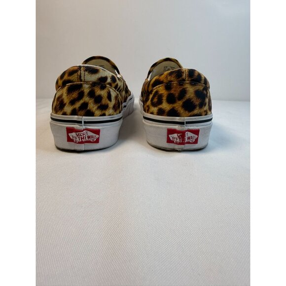 Vans Classic Size W9 M6.5 Leopard Print Slip-On Sneaker Comfort Shoe - Picture 8 of 14